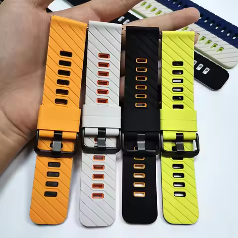 22mm Silicone Sports strap For Huami Amazfit BALANCE 2 For Amazfit Bip 6 5/GTR 4 3 Pro 2e/Stratos/Ch