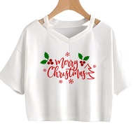merry christmas  gothic  crop top Woman goth fairycore crop top cropped