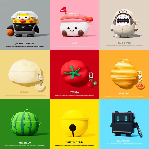 3D Cartoon dumplings robot shark Drop resistant Earphone Case For SONY WF-1000XM5 shockproof Earphon