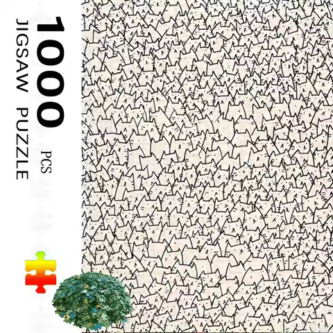 500/1000/1200/2000pcs Jigsaw Puzzle - Dense Challenging Puzzle for Adults & Families, DIY Home Decor