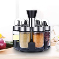 Spice set with 6 jars that rotate 360 degrees