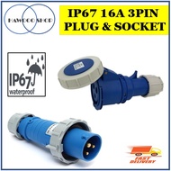 CEE 16A 3PIN IP67 WEATHERPROOF SOCKET & PLUG / IP67 3PIN 16A SAFETY INDUSTRIAL PLUG & SOCKET