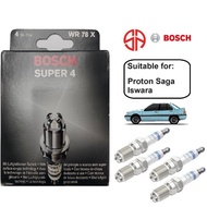 Spark Plug WR78X 0242232505 Bosch Super 4 Proton Saga Iswara 1.3 1.5 4G13 4G15