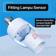 ART-084 Automatic Motion Sensor Light Bulb Fitting E27 100-240V 60W Light Holder