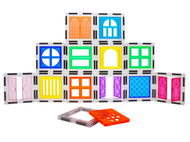 Picasso Tiles Magnetic Tile Construction Kit with Swappable Clip-Ons - 30 Pc ของเล่นสำหรับฝึกสมองแบบ