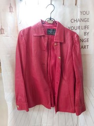 超美義大利製歐洲精品FONTANA COUTURE 頂級蟒蛇皮輕薄皮衣 100%蟒蛇皮 44號(M)