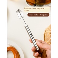 British Baguette Cut Baking Blade Plastic Stainless Steel