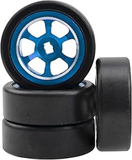 4PCS ShareGoo Metal Wheel Rims & Plastic Drift Tires Tyre 6-Spoke Compatible with Wltoys K969 K989 P