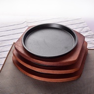 【TheCoachesJournal】Sizzling Plate ROUND shape design WITH wood