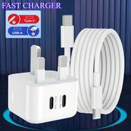 21.5W USB C Charger Block, 2in1 Multiport C Port Fast Charging Block Plug With 3.3ft Cable For IPhon