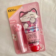 Original KKV Malaysia UNI Cat Fortune Cat Hand Cream and Hydrating Lipstick Pink Color