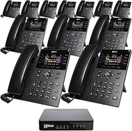 XBLUE QB1 System Bundle with 12 IP8g IP Phones Including Auto Attendant, Voicemail, Cell & Remote Ph
