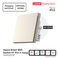 AQARA Smart Wall Switch H1 Pro Gold (Double Gang / Rocker) Support Apple HomeKit Alexa (Smart Light 