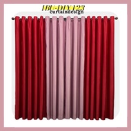 X1 Ready Made Curtain Siap Jahit, LANGSIR RAYA MIX COLOUR Kain Tebal (Free Eyelet / Free Ring )Blackout 85%