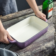 【จัดส่งภายใน 24 ชม】Enameled Cast Iron 20*30cm Roasting/Lasagna Pan