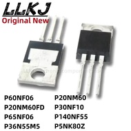 5pcs STP60NF06 STP20NM60FD STP65NF06 STP36N55M5 STP20NM60 STP30NF10 STP140NF55 STP5NK80Z TO-220 Fiel