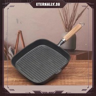 Cast Iron Skillet Steak Pan Uncoated Non-stick Frying Pan Cooking Pot Steak Skillet Camping Indoor a