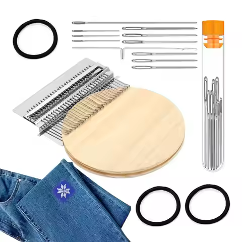Knit Patch Kit Small Knitting Accessories With Needles Patch Repair Mending Tools For Clothes Jeans 