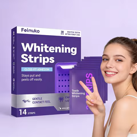 Purple Tooth Whitening Strips Sensitive Teeth Treatment Improve Teeth Yellowing Dental Stain Removal