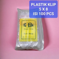 5X8 PLASTIC CLIPS CONTENTS 100 PCS - 5X8CTIK - ZIPLOCK PLASTIC