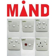 (JKR )MIND  SWITCH SOCKET 2K SERIES FLUSH SWITCH