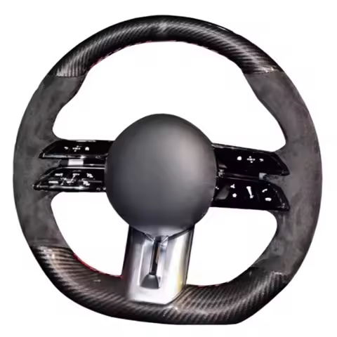 Steering Wheel Cover Black Suede Leather for Mercedes benz AMG GT A35 A45 A45S C43 CLS53 E53 E63 EQE