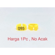 Yellow 1 Pc Pigeon Foot ClipRing Pigeon Chicken Duck D 8mm Bird Pigeon Foot Laser LetteringRing - SK