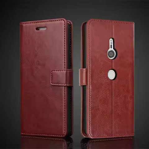 Card Holder Cover Case For Sony Xperia XZ2 XZ1 Compact XZ Premium XZ3 Leather Case Wallet Flip Cover
