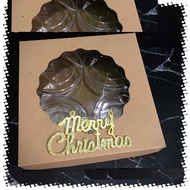 (F07)CB242406 B Cake Box/Cake Packaging/Cake Box 24x24x6 cm Brown