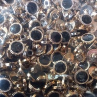 New 11mm black Gold mushroom buttons, contents 100-400 pcs