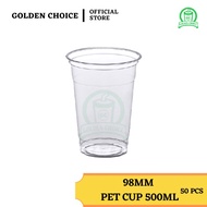 50pcs PET CUP 98mm Transparent - 500ml