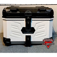 DUHAN SEC POISON MOTORCYCLE TOP BOX with METAL BASE PLATE HARD PLASTIC Base Plate Top box ALLOY STEL
