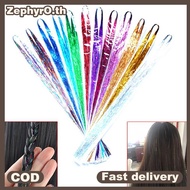 null 120 Strands Hair Tinsel Bling Silk Hair Flare Strands Glitter Rainbow Hair Decor null