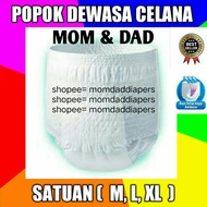 Adult Pants Diapers Size M,L, XL. Per PCS.