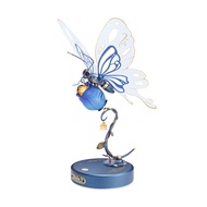 Robotime ROKR Butterfly DIY Mechanical 3D Puzzle Toys for Gifts Bionic Butterfly Wings Golden Lighti