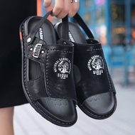 Men Sandals Sandals Size 38-47 Men Leather Wear-Resistant Sandals