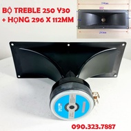 Bộ treble 250 Y30 + Họng loa 192x112mm trép chuyên loa kéo dàn karaoke . Loại tốt