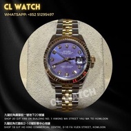 ROLEX DATEJUST 日志型系列279173 2020年 狗牙圈黃金鋼紫面石字珠帶 (二手)