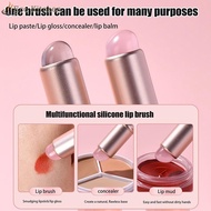 [Eco Kitchen] Mini Silicone Lip Brush With Lid Round Head Makeup Brush Lipstick Applicator Multi-Use
