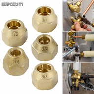 IESPOIR1T1 Flare Tube Fittings, 1/4" 3/8"1/2" 5/16" 1/8" 3/4" Brass Flare Nut,  Thicken Copper Nut