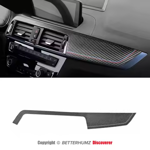 Carbon Fiber For BMW F20 F21 F22 F23 1 2 Series Dashboard Panel Instrument Trim Stickers Tuning Cove