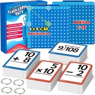 Torlam Math Flash Cards + Math Board, Multiplication Flash Card Times Table Chart, Math Manipulative