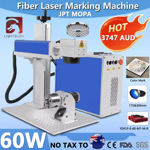 60W JPT Mopa Fiber Laser Marking Cutting Machine Deep Laser Engraving for All Metal Jewelry Laser En