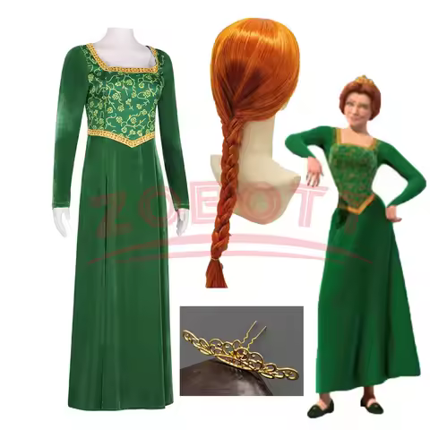 Anime Monster Princess Fiona Cosplay Costume Outfits Set Uniform Halloween Carnival Party Role Disgu