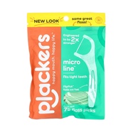 Plackers, Micro Mint, Dental Flossers, Mint, 75 Count