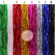 Party foil curtain / foil backdrop / foil fringe curtain / foil background / tassel foil curtain
