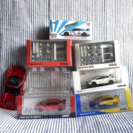 Diecast Tarmac FK2 Inno Honda FD2R Spoon Mugen GTR Cosmic Tarmac Wheels with rack & Hotwheels Casing