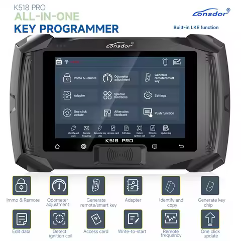 Lonsdor K518 PRO Full Version Key Programmer with Built-in for GM CAN FD Toyota Emulator