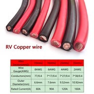 RV Copper Wire 10mm2 16mm2 25mm2 35mm2 Strand Copper Cable Red Black Electrical Wires PVC Single-Cor
