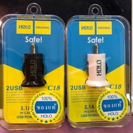 HOLO Car Charger 2 USB 1A/2.1A C18